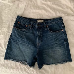 Madewell high rise denim shorts